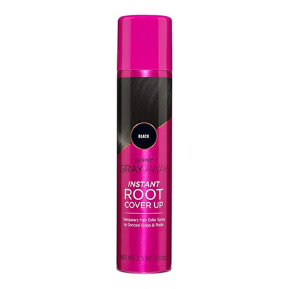 Pink can of Instant Root Cover Up hair color spray on a white background