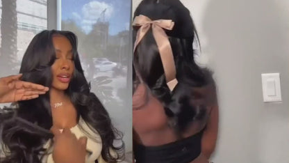 Premium Brazilian Remy Virgin Human Hair High Volume Seamless Clip-Ins Loose Wave