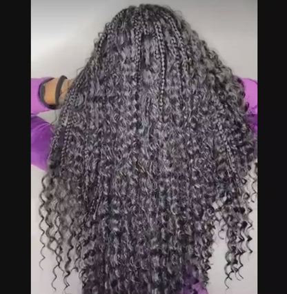 Deep Curly Water Wave Hair Bulk No Weft Unprocessed Best For Hair Braiding -12A, Micro Braiding, Boho Braids
