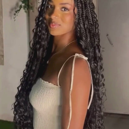 Deep Curly Water Wave Hair Bulk No Weft Unprocessed Best For Hair Braiding -12A, Micro Braiding, Boho Braids