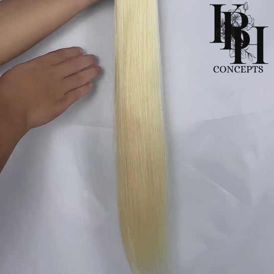 Kbhconcepts #613 Blonde Straight Human Hair Tape-in Extensions